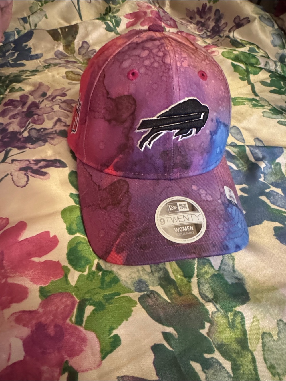 New Era Buffalo 🦬 Bills Crucial Catch Intercept Cancer 9 Twenty Cap. NWT